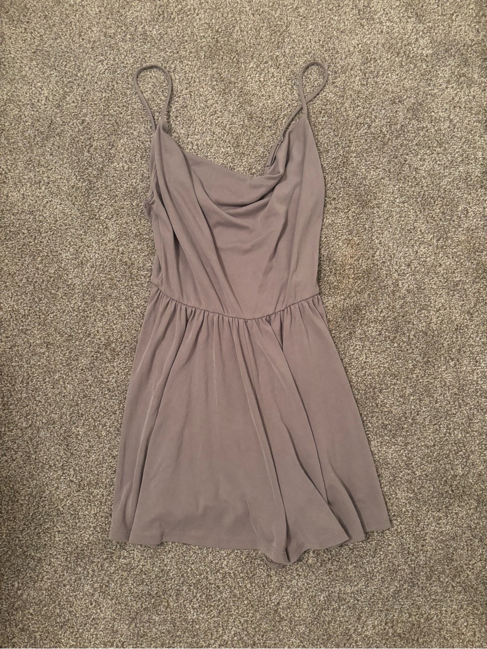 Urban Outfitters Mauve Spaghetti Strap Cowl Mini Romper